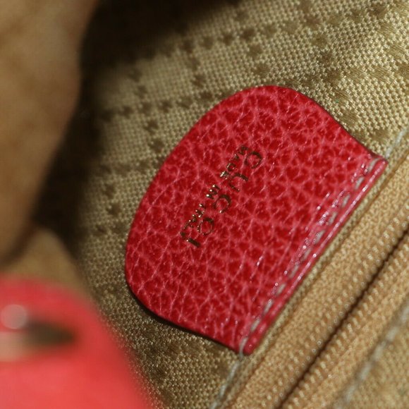 authentic Gucci BackPack Bag Reds Leather - Picture 7 of 9